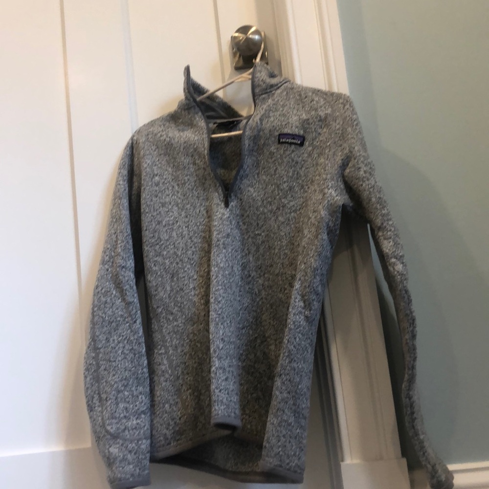 grey speckled patagonia zip up